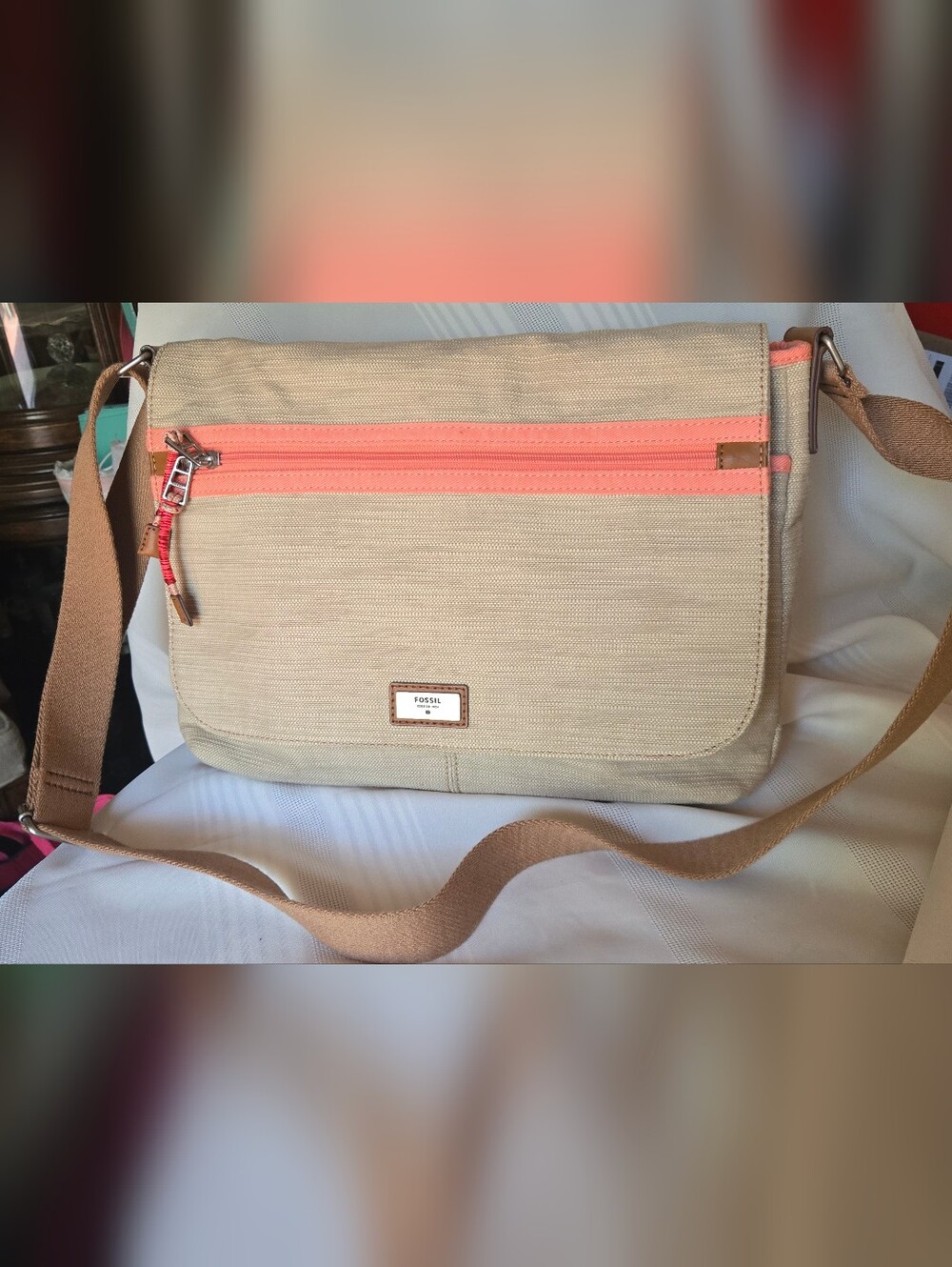 EUC Fossil Fabric Messenger Bag